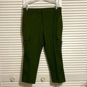 Isaac Mizrahi Live Women's Green Cargo Pants Size